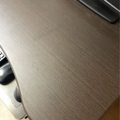 受け渡しの方決定スライド式パソコンデスクサイドキャビネット付きの画像