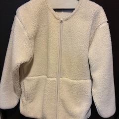 無印良品　ボアフリースジャケット　アイボリー