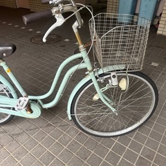 大人用自転車　26インチ　ギアなし、鍵付き、ライト付き、ママチャリの画像