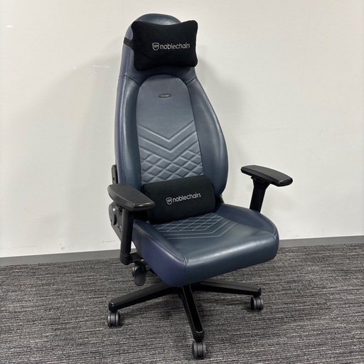 【予約済】ゲーミングチェア noblechairs ICON REAL LEATHER ミッドナイトブルー（本革）