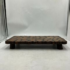 【現状品】台(足つき) 花台 1点 木製 置物 インテリア オブジェ 昭和レトロの画像