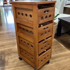 木製キッチンワゴン【町田市再生家具】252251の画像