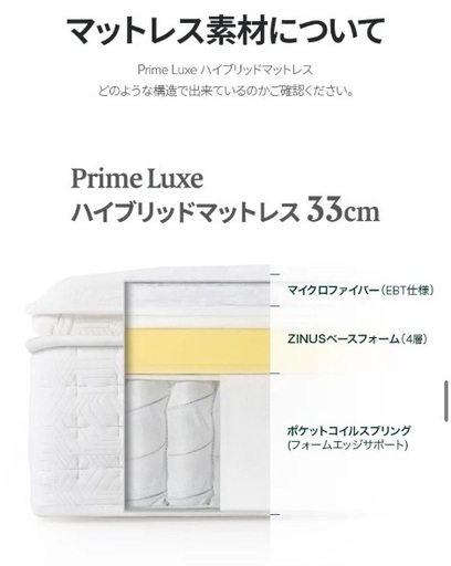 【取引中】ZINUS 定価60,500円　ハイブリッドマットレス