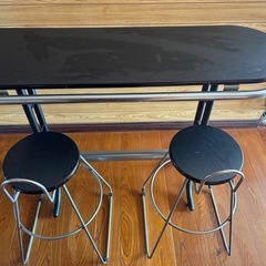 カウンターテーブル&ハイチェア　差し上げますの画像