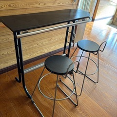 カウンターテーブル&ハイチェア　差し上げますの画像