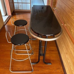 カウンターテーブル&ハイチェア　差し上げますの画像