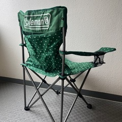コールマン　リゾートチェア　グリーンドットの画像
