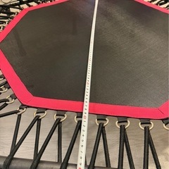 手すり付き トランポリン 静音タイプ 室内用 エクササイズ／フィットネス／ダイエット器具 の画像