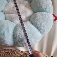 ラウンド暖かいペットベッド　ミント色子犬 小型犬 子猫 猫用 冬用ベッド花形の画像