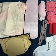 着物2着＋帯＋小物セット 和装一式 中古の画像