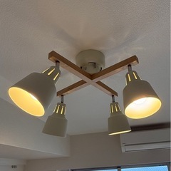 北欧風シーリングライト LED 対応 4灯の画像