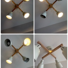 北欧風シーリングライト LED 対応 4灯の画像