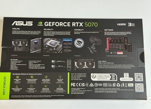 ASUS Dual GeForce RTX 5070 12GB GDDR7 OC