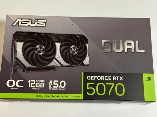 PCパーツ ASUS Dual GeForce RTX 5070 12GB GDDR7 OC