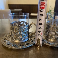 アンティークカップ　ティーカップ　金属　レトロの画像