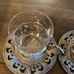 アンティークカップ　ティーカップ　金属　レトロの画像