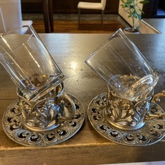 アンティークカップ　ティーカップ　金属　レトロの画像