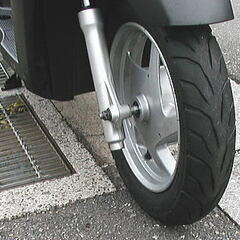 ヤマハ ギア GEAR UA06J FI 実働 ４サイクル・ 超美品中古、艶消しブラック、風防風除け、ナックルガード、グリップヒーター付き、の画像