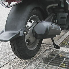 ヤマハ ギア GEAR UA06J FI 実働 ４サイクル・ 超美品中古、艶消しブラック、風防風除け、ナックルガード、グリップヒーター付き、の画像