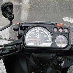 ヤマハ ギア GEAR UA06J FI 実働 ４サイクル・ 超美品中古、艶消しブラック、風防風除け、ナックルガード、グリップヒーター付き、の画像