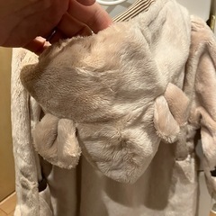   mikihouse ベビー　カバーオール　ロンパース　くまの耳の画像