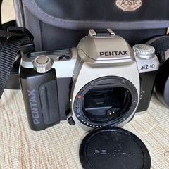 【ジャンク品】PENTAX MZ-10 フィルム一眼レフカメラ＋Tokinaレンズ2本、カメラバッグセットの画像