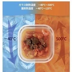 【新品未使用】耐熱ガラス保存容器(4個セット)密閉容器 ガラスタッパーの画像