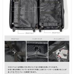 LMサイズ スーツケース【タイヤ一部破損あり】の画像