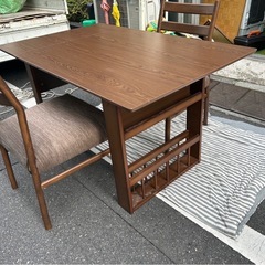 ニトリ DTロピア2 伸長式 ダイニングセット　木製ダイニングテーブルの画像