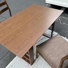 ニトリ DTロピア2 伸長式 ダイニングセット　木製ダイニングテーブルの画像