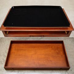 ≪zyt2533ジ≫ DREXEL HERITAGE/ドレクセルヘリテイジ ガラストップセンターテーブル ガラスケース/ディスプレイ/ヴィンテージ家具/中古家具/宮城県仙台市 71023-08の画像