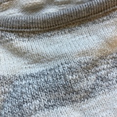 K2511-081 Tieasy カットソー 半袖 ボーダー ホワイト×グレー サイズ3 毛玉汚れ有り の画像