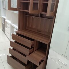 ★リユースのサカイ日立店★HJ8218  レンジボード ダークブラウン H183×D41×W90 クリーニング済み の画像