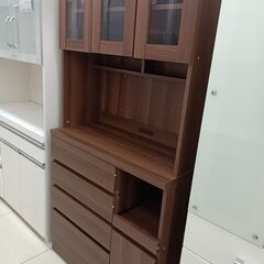 ★リユースのサカイ日立店★HJ8218  レンジボード ダークブラウン H183×D41×W90 クリーニング済み の画像