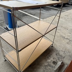 【無印　ステンレスユニットシェルフ】クリーニング済【管理番号10611】金の画像