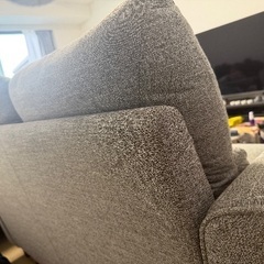 【元値3万円：無料でお渡し】二人でゆったりサイズ　ハイバックソファの画像