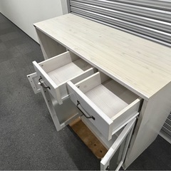 佐藤産業 LUFFY レンジボード レンジ台LU80-120L 木製食器棚の画像