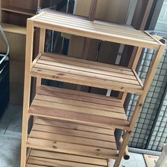 木製ラック　ライトブラウン　中古の画像