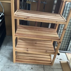 木製ラック　ライトブラウン　中古の画像