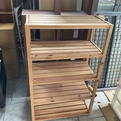 木製ラック　ライトブラウン　中古の画像