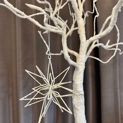 クリスマスツリー　ライト付き　ホワイトの画像