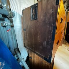 古家具 タンス 2段 引き出し箪笥 和箪笥 ビンテージ②の画像