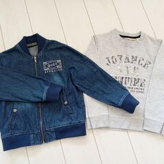 子ども服4点セット☆トレーナー3点＆アウター1点☆130cmの画像