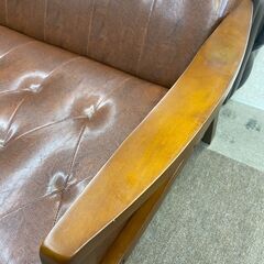 💺2人掛けソファ/NITORI/ニトリ/コンパクトソファ/オッジBR/カッコイイソファ/1人暮らし家具/№3586💺の画像