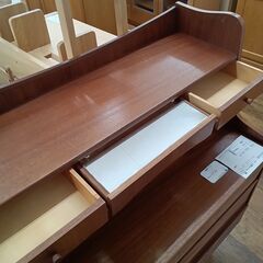 ★リユースのサカイ水戸店★ライティングデスクダークブラウンH106×D43.5×W83.5クリーニング済みMT6114の画像