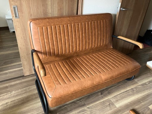 ブラウン 2人掛けソファ NOCE