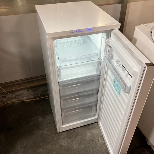 石2511-101 AQUA2020年製 ノンフロン冷凍庫 AQF-GS13J(W) 動作確認済み