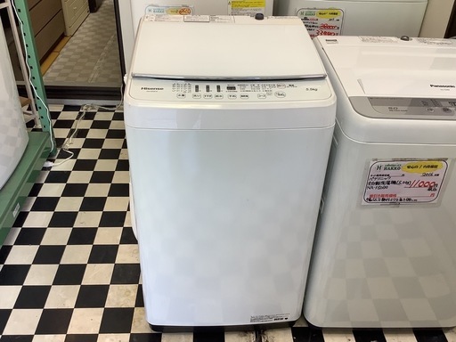 【リサイクルサービス八光】2019年製　ハイセンス　全自動洗濯機 ホワイト HW-G55B-W [洗濯5.5kg /乾燥機能無 /上開き]