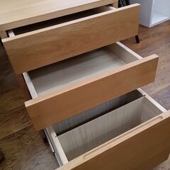 ★リユースのサカイ水戸店★アクタスデスク３点セットブラウンH132.5×D60×W110クリーニング済みMT6115の画像