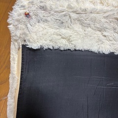 折りたたみ座椅子　ホワイト　白　モコモコの画像